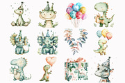 Dino Birthday Clipart, an Illustration by Design Market (Thumbnail 2 of 5)