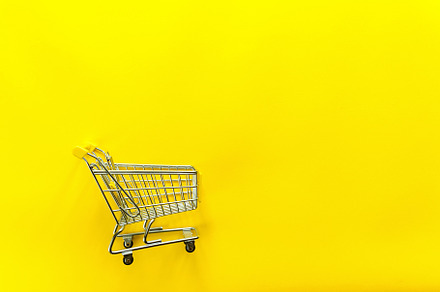 Items in a metal cart, a Background Photo by Photostock