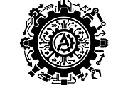 Gear and technology icons, a Technology Illustration by abu67222 (Thumbnail 13 of 13)