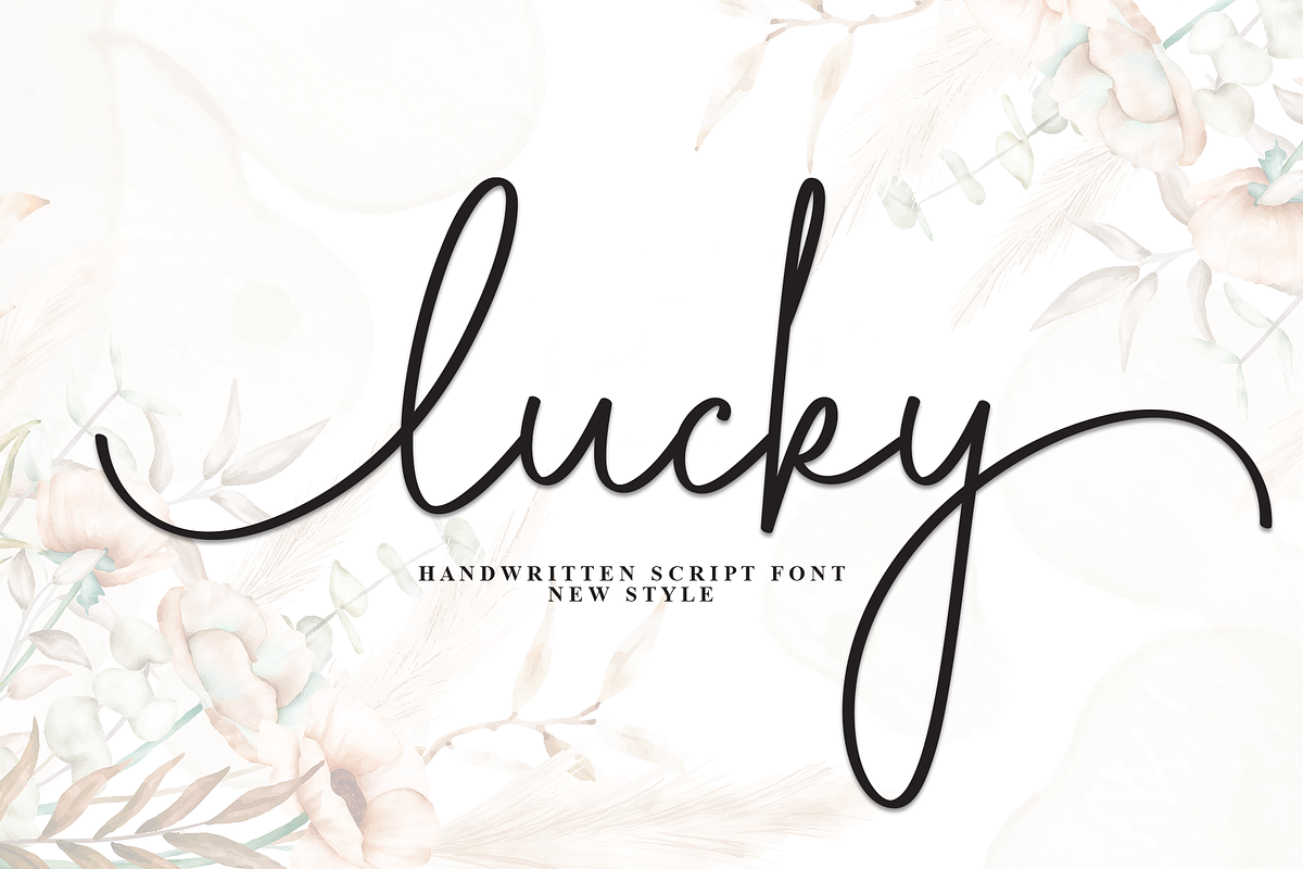 Lucky | Script Font, a Handwritten Font by Scratchones (Photo 1 of 9)