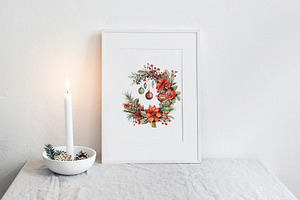 Watercolor Festive Christmas Set