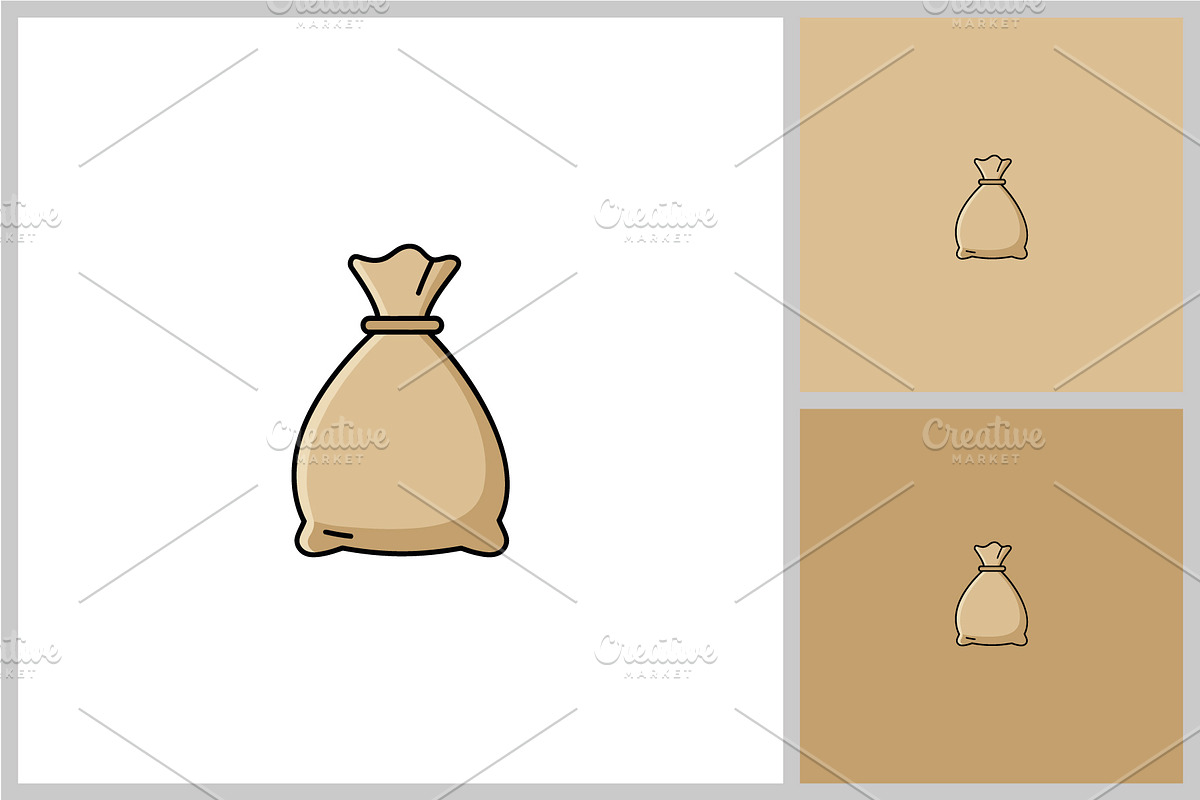 Money Bag Vector Illustration, a Solid Icon by quadrazo