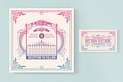 Mega Set Vintage Wedding Invitations, an Invitation Template by OneVectorStock (Thumbnail 6 of 18)
