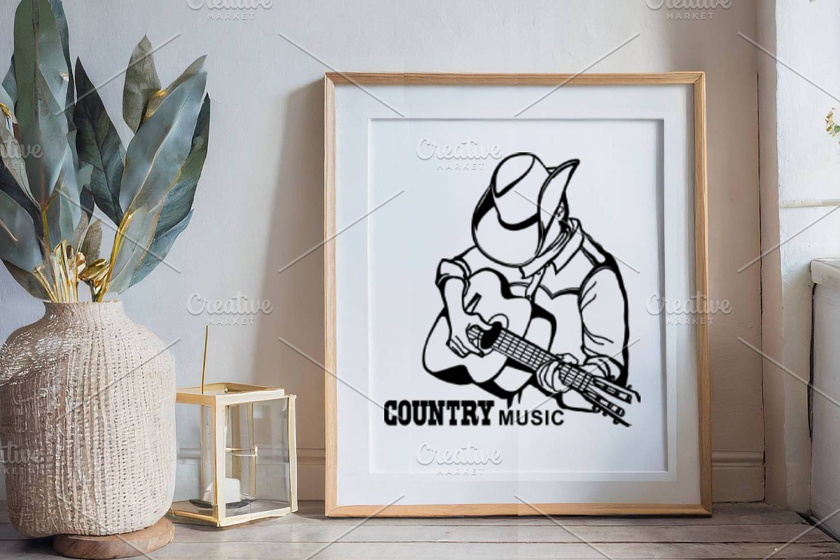 Country Music Cowboy Man with guitar, a Graphic by TanchaArt (Photo 5 of 8)