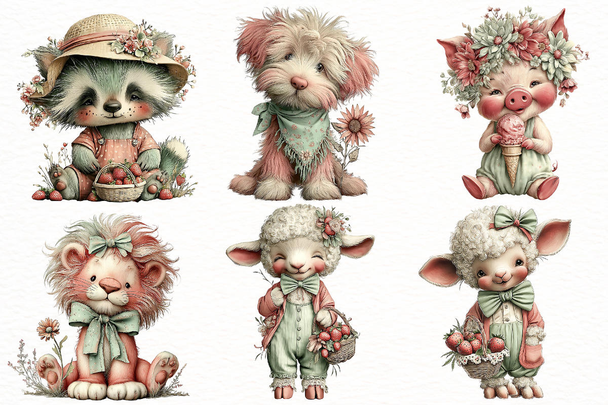 Whimsical summer Animals clipart, an Illustration by Designworld (Photo 5 of 6)