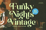 Funky Nights Vintage Modern Serif, a Serif Font by timelesstype.co (Thumbnail 1 of 15)