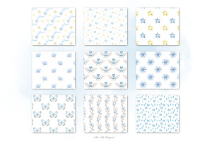 Teddy Bear Patterns Baby Boy Paper