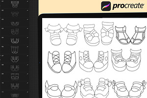 60 Procreate Shoes Stamps Brushes