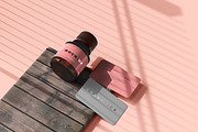 Amber Glass Cosmetic Bottle Mockups, a Cups & Container Mockup by pmvch (Thumbnail 15 of 26)
