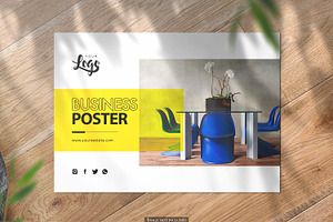 Top view Horizontal A5 Poster Mockup