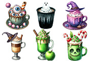 Halloween Coffee Latte Clipart, an Illustration by Designworld (Thumbnail 3 of 6)