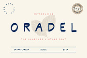 Oradel - The Handmade Vintage Sans, a Sans Serif Font by Graphicfresh (Thumbnail 1 of 7)