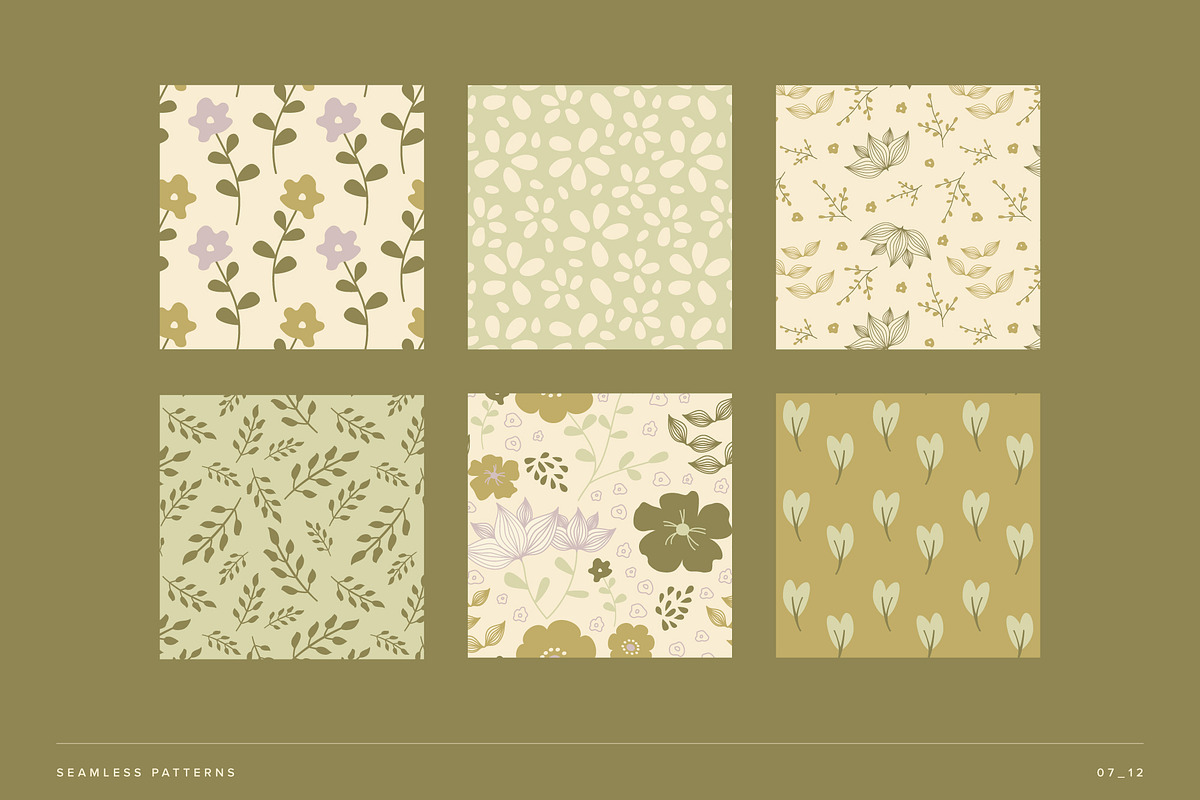 Botanical Seamless Patterns, a Pattern Graphic by studiocolectivo (Photo 11 of 12)