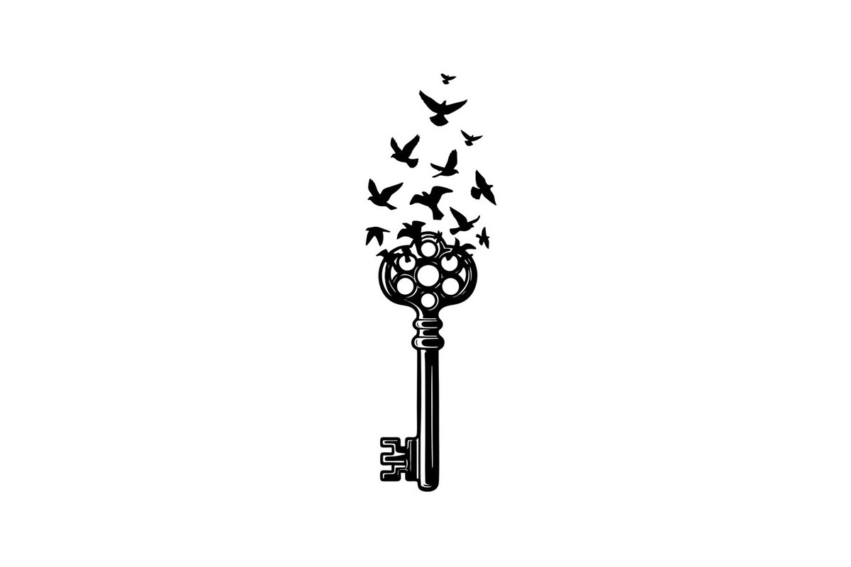 50 Flying Keys Silhouette Vector Bun, an Illustration by Designs_River (Photo 6 of 51)