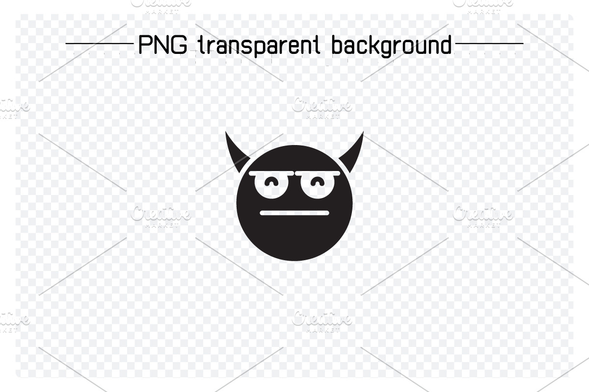 Moody and Cute Devil Emoji Set, a Solid Icon by Designfour (Photo 3 of 7)