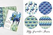 Irises thank you, a Texture Illustration by coconut_forest (Thumbnail 3 of 5)