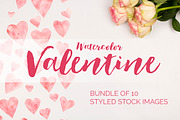 Watercolor Valentine Photo Bundle, a Product Mockup by Kreanille Design (Thumbnail 1 of 3)
