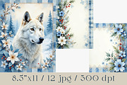 Woodland Winter Junk Journal Pages., a Seasonal Illustration by GalaDesign03 (Thumbnail 2 of 7)