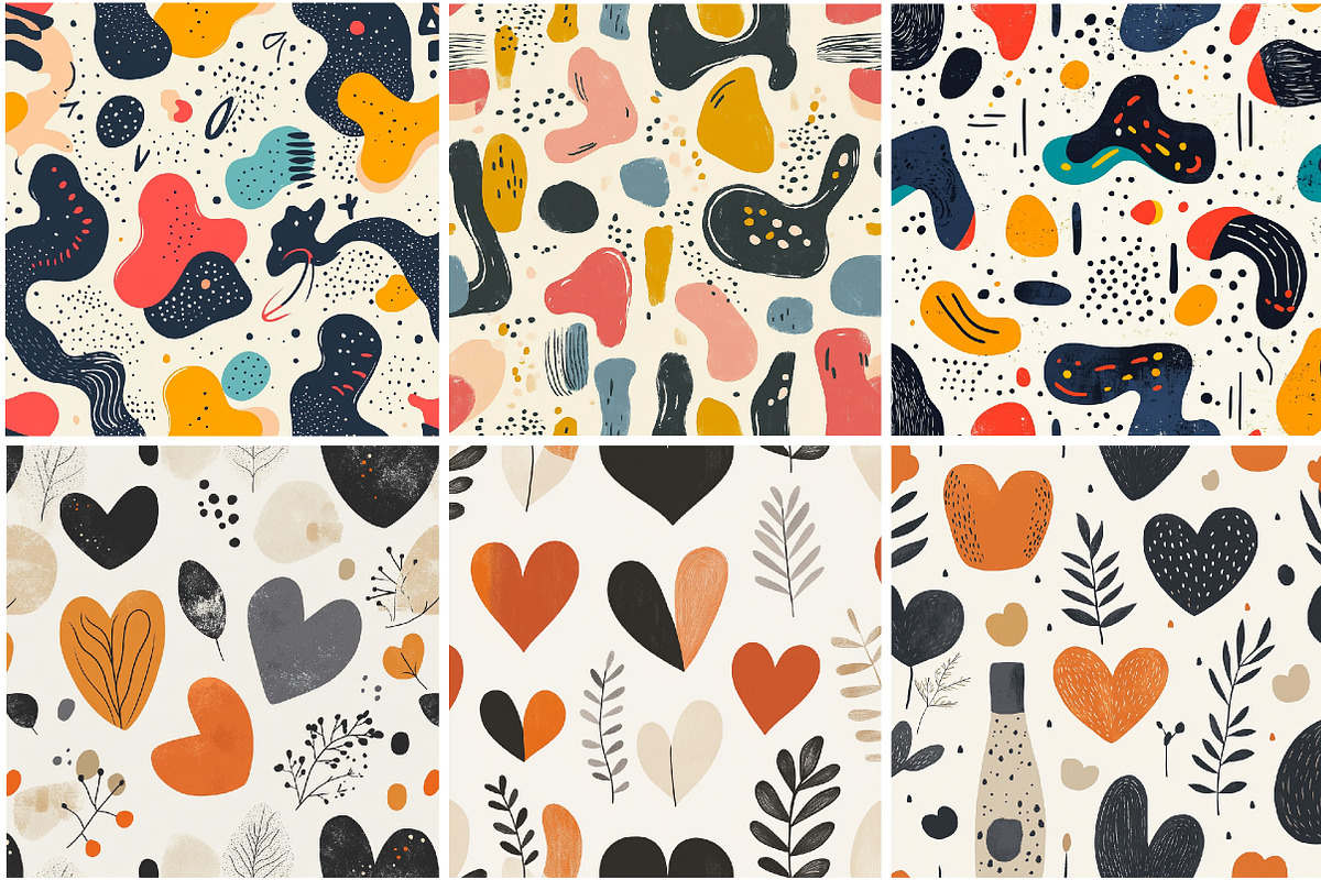 Abstract Organic Shapes Pattern, a Pattern Graphic by Black Bird Studio (Photo 4 of 5)