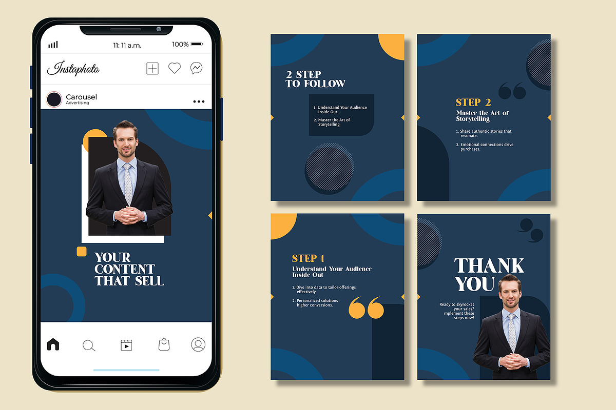 LinkedIn/Instagram Carousel Kits, a Social Media Template by Sharifull11 (Photo 2 of 2)