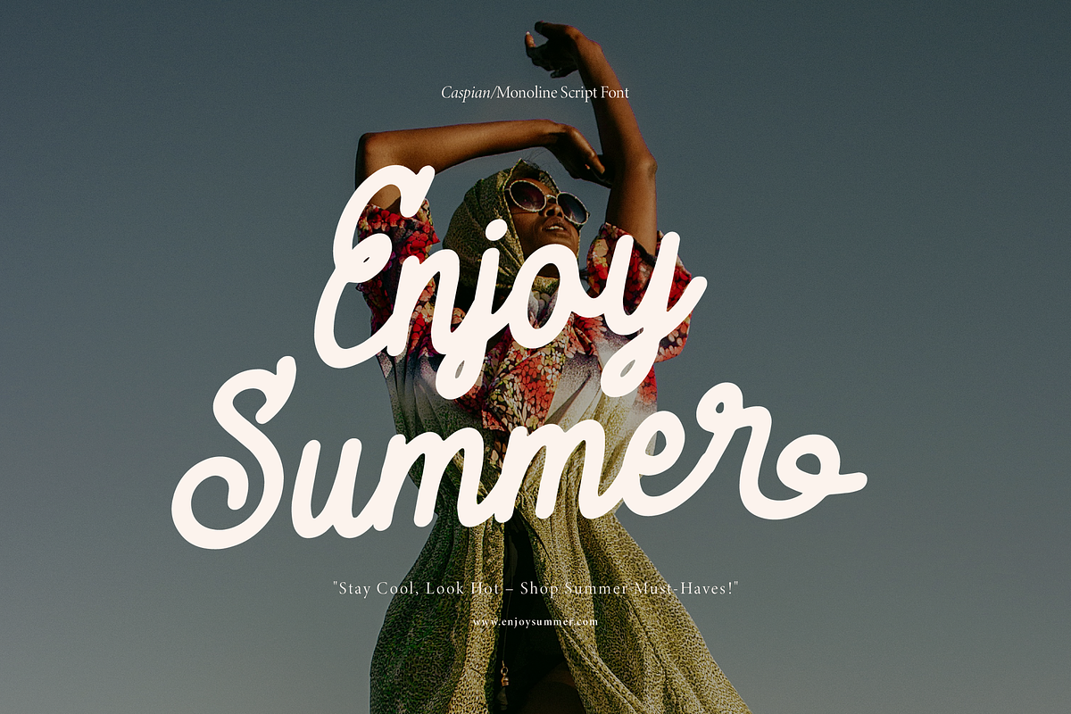 Caspian | Monoline Script, a Script Font by Denustudios (Photo 4 of 15)