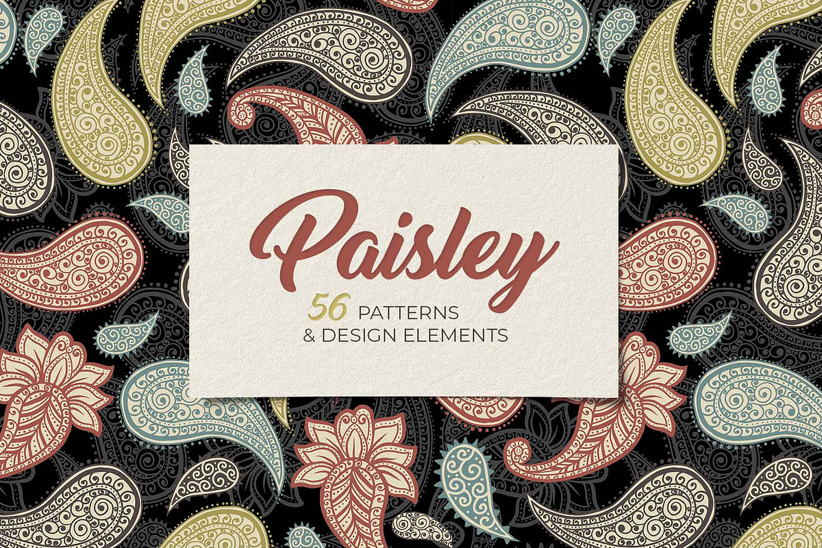 Paisley Patterns Collection, a Pattern Graphic by ilonitta (Photo 1 of 12)