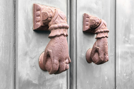 Hand knockers, an Architecture Photo by KYNA STUDIO