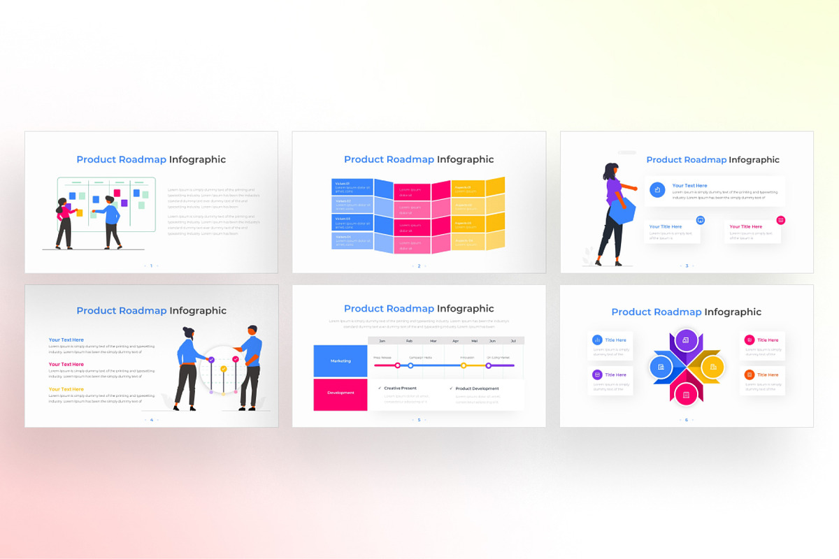 Product Roadmap PowerPoint - Infographic Template