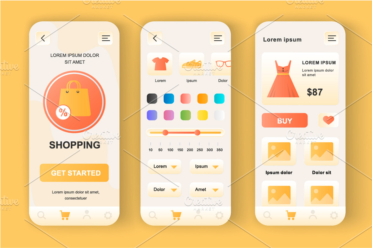 Unique Mobile App UI Kit, an App Template by alexdndz (Photo 25 of 36)