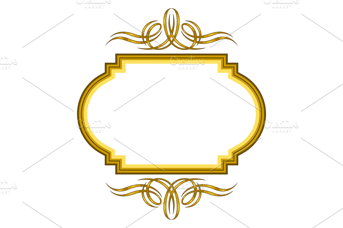 Vintage swirling frame., a Decorative Illustration by incomible
