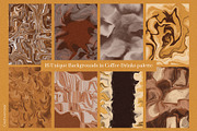 COFFEE ABSTRACT PATTERNS BUNDLE, a Texture Graphic by Creativemaker (Thumbnail 8 of 21)