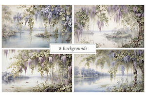 Wisteria Bloom Landscape