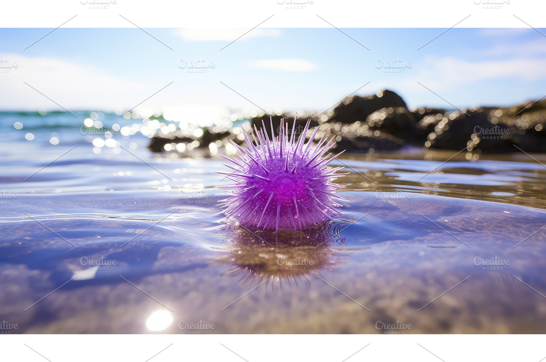 spines purple sea urchin ai, a Nature Photo by pikepicture