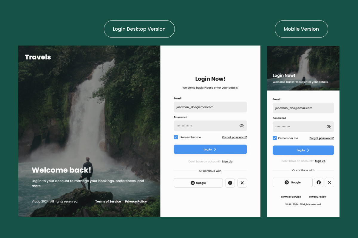 Travel Login & Register Form Design, an UI Kit Template by twinstd (Photo 2 of 4)