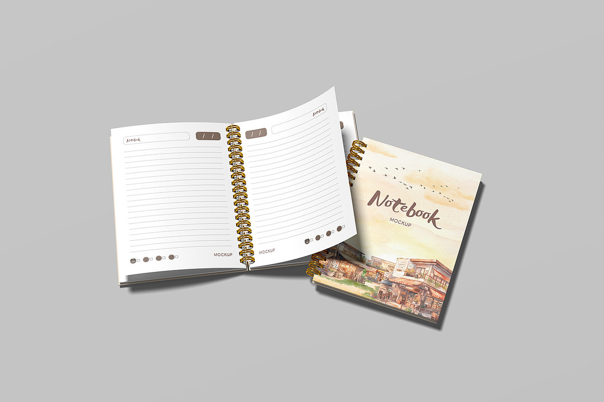 Notebook Mockup, a Books & Magazine Mockup by graphicsecond (Photo 6 of 7)
