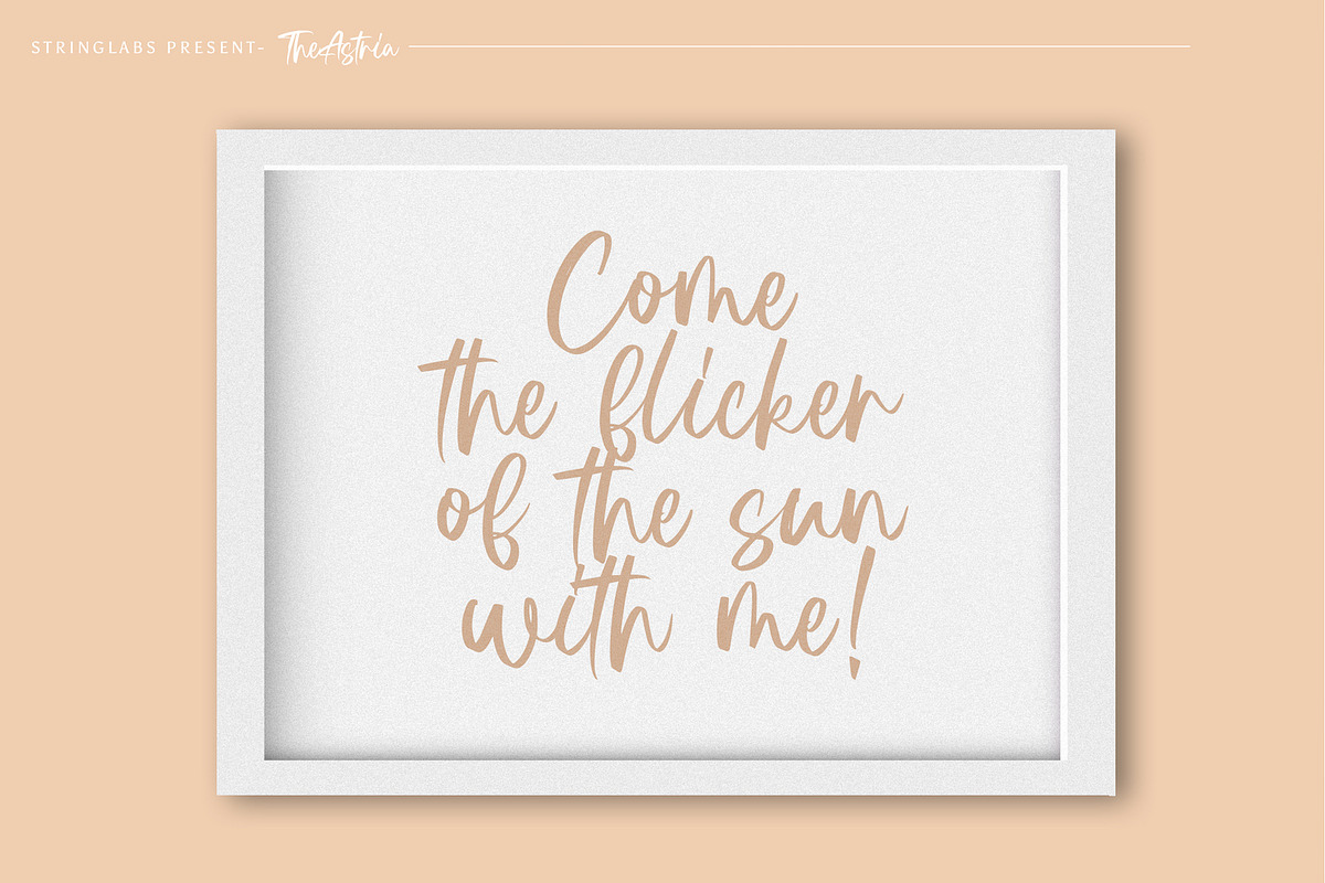 Astria - Handwritten Font, a Script Font by StringLabs (Photo 3 of 9)