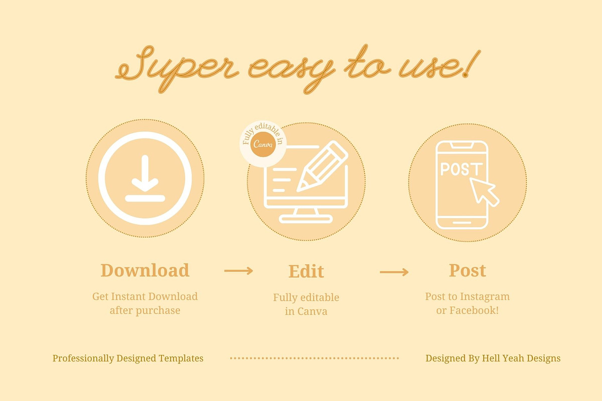 Handmade Biz Instagram Post Template, a Social Media Template by Hell Yeah Designs (Photo 2 of 10)