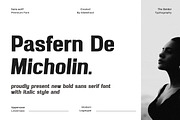 Pasfern De Micholin || Sans Serif, a Serif Font by Idea Studio (Thumbnail 1 of 5)