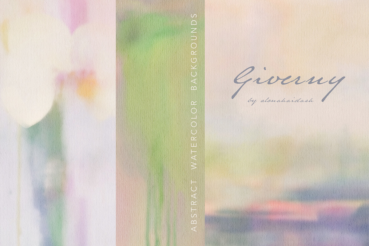 Giverny Watercolor Backgrounds, a Background Graphic by alonahaidash (Photo 1 of 14)