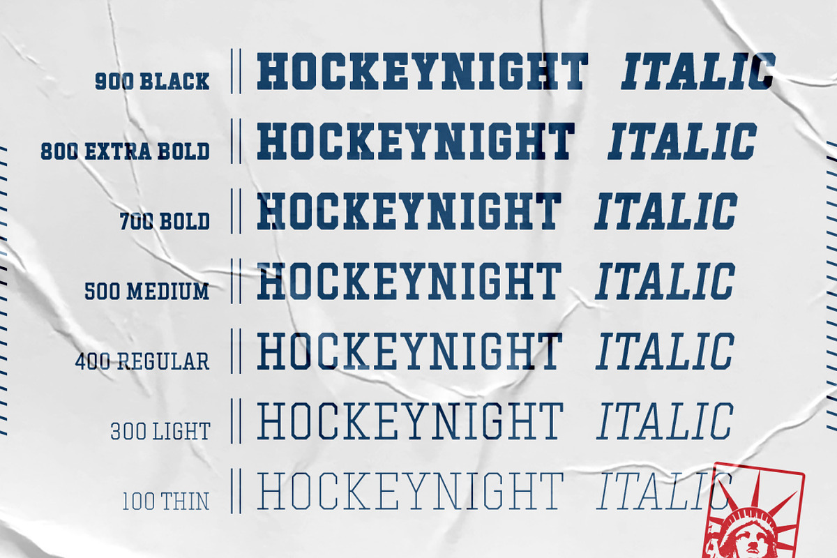 Hockeynight Serif, a Font by XTOPH - Fonts (Photo 5 of 8)