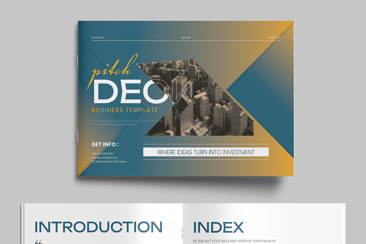 Pitch Deck Brochure Template, a Brochure Template by MightyDesign (Photo 2 of 9)