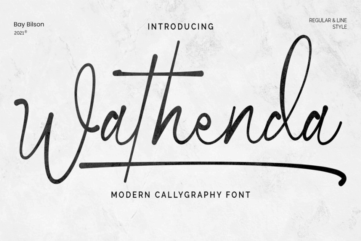 Wathenda Chic Calligraphy, a Script Font by Muwatta Studio (Photo 1 of 11)