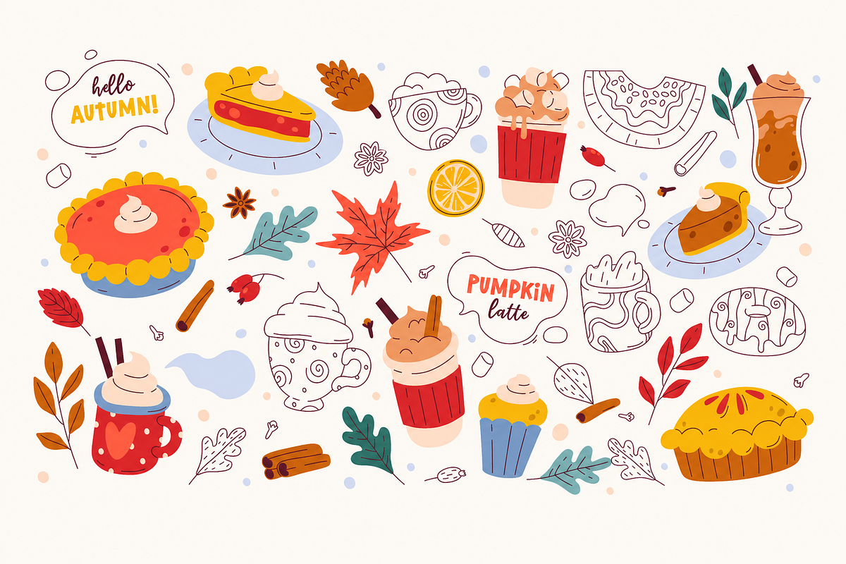 Hand-Drawn Pumpkin & Autumn Bundle, a Seasonal Illustration by Anna Studio (Photo 9 of 11)