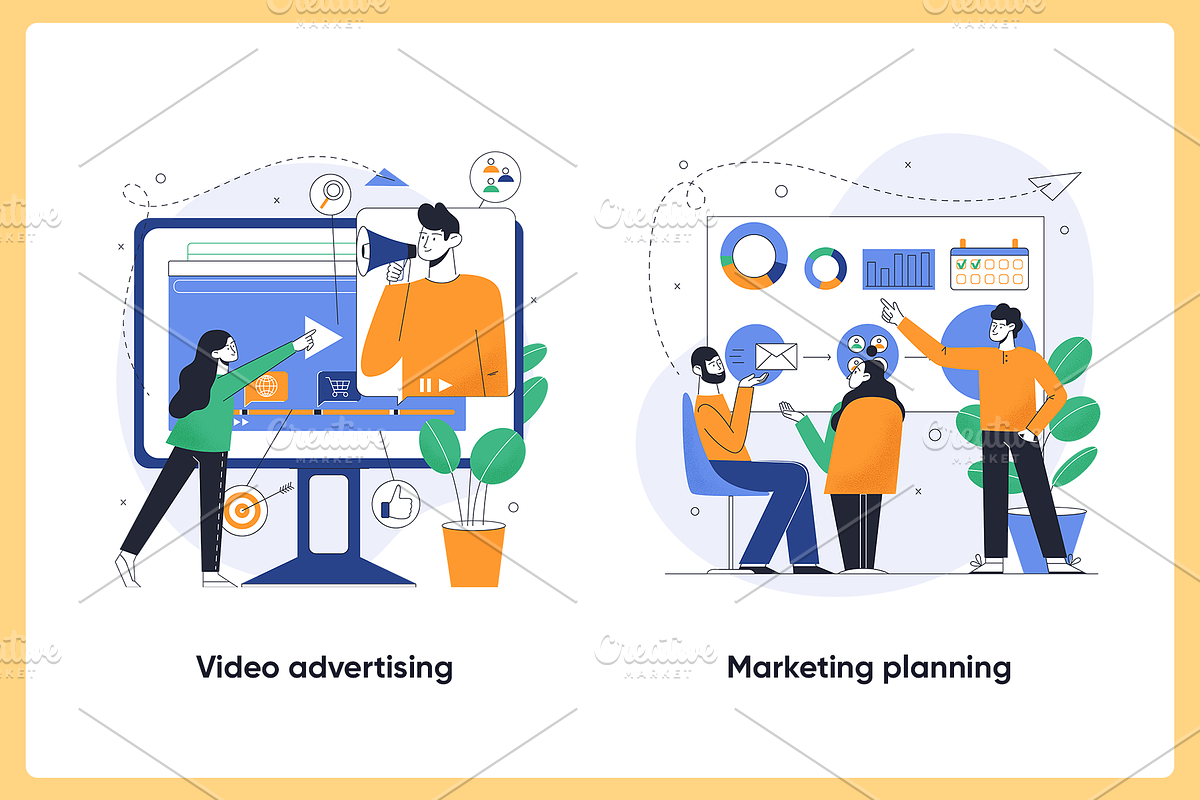 Digital Marketing Illustration Pack, a Technology Illustration by ZP Design (Photo 4 of 8)