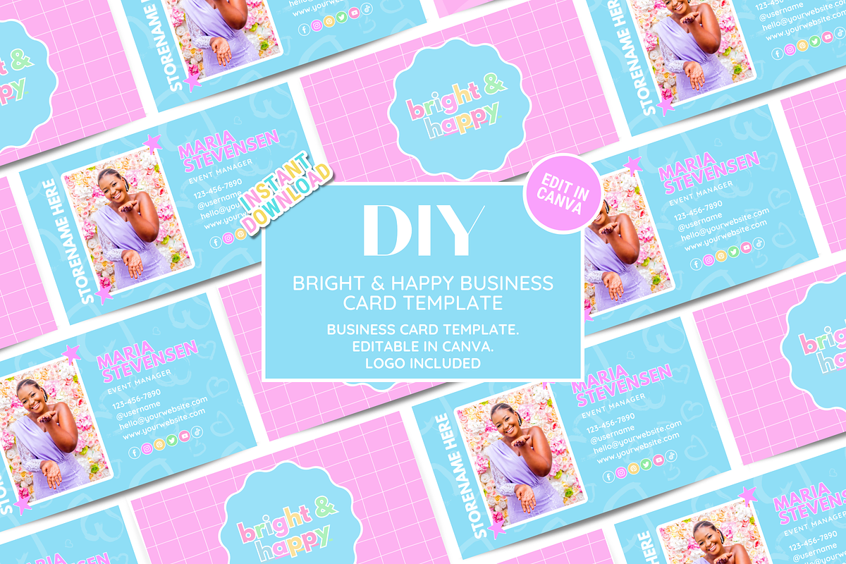 Colorful Business Card, a Business Card Template by SunshineStudioBoutique (Photo 2 of 10)