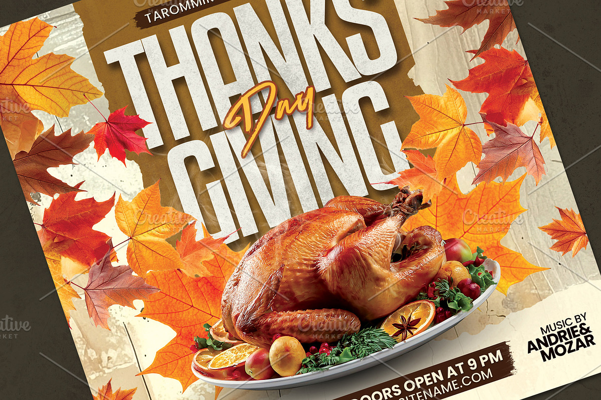 Thanksgiving Day Flyer, a Flyer Template by Tarommir (Photo 3 of 3)