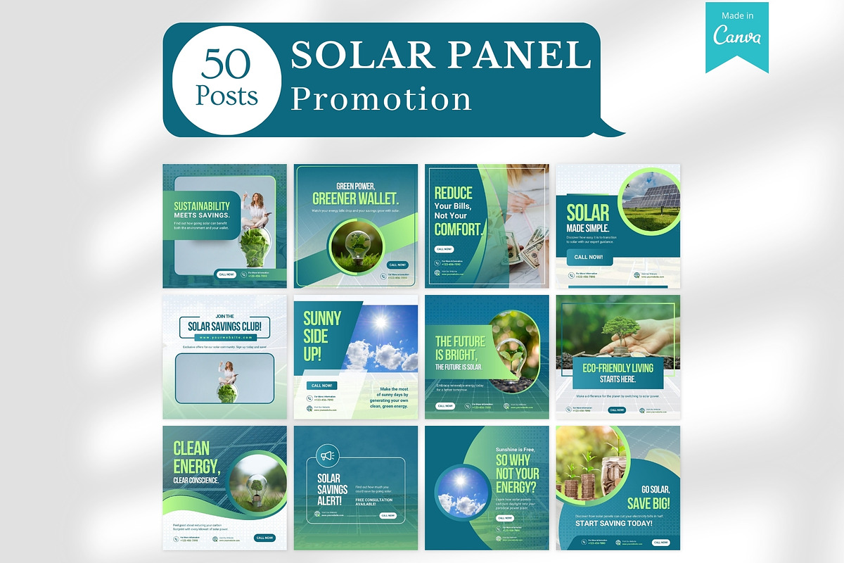 430 Solar Panel - Canva Templates, a Social Media Template by Viral Content Design (Photo 8 of 16)