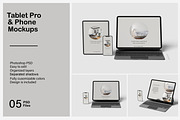 Tablet pro & Phone Mockup, a Pens & Pencil Mockup by mahhyud (Thumbnail 1 of 6)