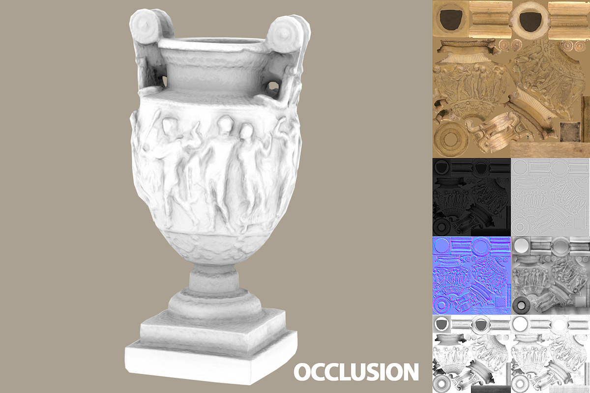 Ancient roman greek vase with LODs, an Object 3D Model by Beatheart Creative Studio (Photo 5 of 12)