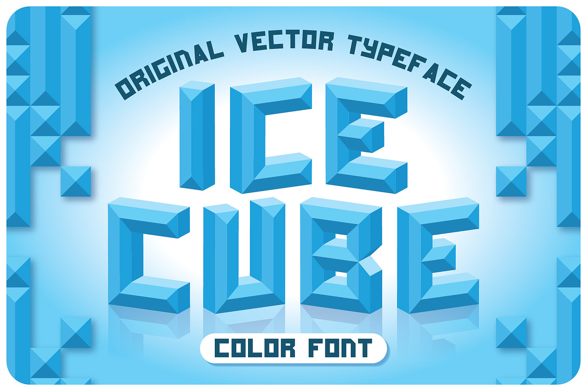 Ice Cube Color Font, a Font by VozzyStock (Photo 1 of 8)